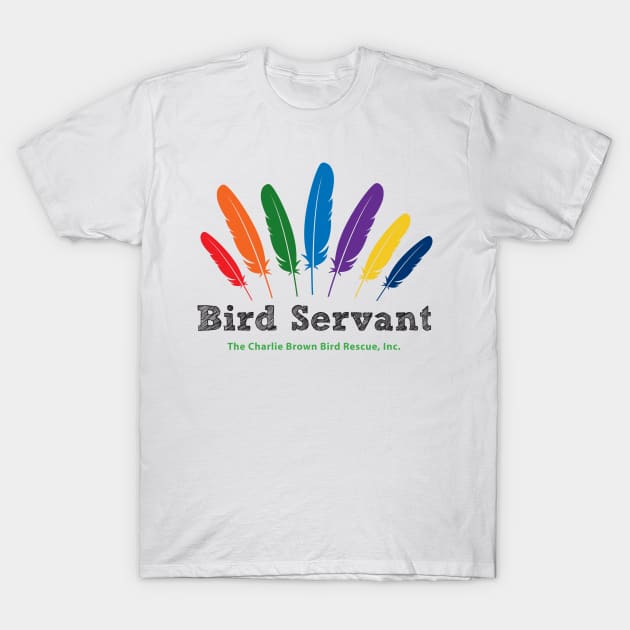 CB bird servant - black type T-Shirt by Just Winging It Designs